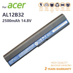 Batterier äkta original Al12b32 bärbar datorbatteri för Acer Aspire One 725 756 V5171 B113 B113M AL12X32 AL12A31 AL12B31 AL12B32 2500MAH