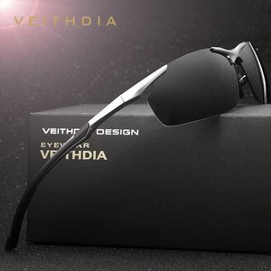 Veithdia Brand Designer Мужские солнцезащитные очки алюминиевый магний поляризованный UV400 Солнцезащитные очки езды на велосипеде мужчинам на открытом воздухе 6592 240323