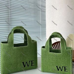 New Vacation Summer Travel Bag Grass Beach Bags Women Straw Handbag Purse Classic Fashion Embroidery Letter High Quality Hand Woven Totes Straw Shopping 4 Colors