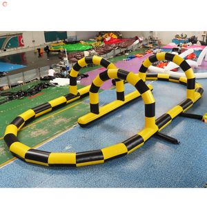 15mLx8mWx2mH (50x26x6.5ft) Outdoor Activities Carnival sport game Amusement park inflatable track race go kart track for sale