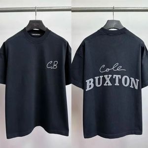 Trota di oversize Cole Buxton Tshirts Lettera Slogan Patch ricamato a maniche corte Tops di oversize CB di grandi dimensioni per uomini donne 240419