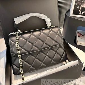 Designer Women Shoulder Bag Leather Diamond Flap Logo Metal Sheet Luxury Handbag Matelasse Chain Crossbody Bags Makeup Sacoche Card Clip Pocket Red Envelope 25cm