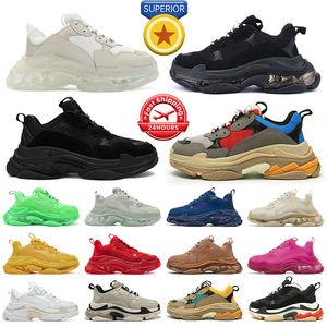 Scarpe designer triple s sneaker uomini donne spolverino la suola nera grigio rosso blu neon verde beige giallo da uomo gallo giallo allenatori all'aperto outdoors piattaforma sportiva da tennis scarpa da tennis