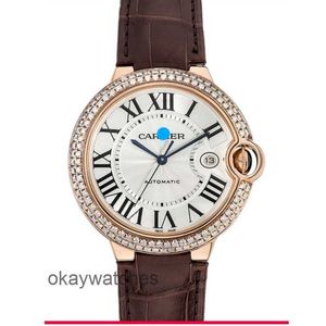 Tarcza robocze Automatyczne zegarki Carter Medieval 18K Gold Old Diamond 42 1 mm Mechanical Watch W6900651