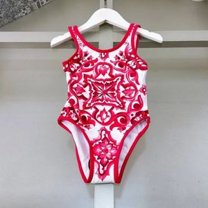 High End Childrens Swimsuit Factory Wholesale 2024 Summer Girls One-Piece Swimsuit Childrens Suspender Bikini Swim Wear 240422