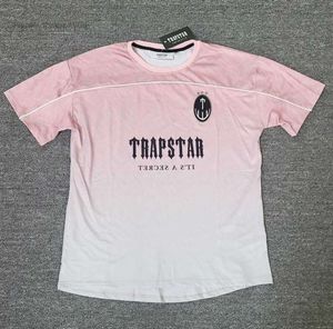 Trapstar London herr streetwear t-shirt gratis hiphop rosa kort ärm överdimensionerad tröja 5532ess