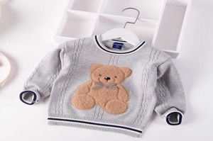 Stickad Spring Toddler Pullover Sweater Baby Boys Cartoon Bear Outwear Children Kläder Kids Girls Knitwear Jacket 092337371955832324