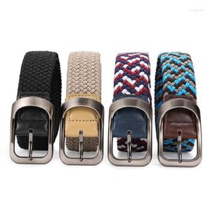 Belts Mens Braided Leather Belt Woven Luxury Genuine Cow Straps Hand Knitted Designer Men For Jeans Girdle Male9392614