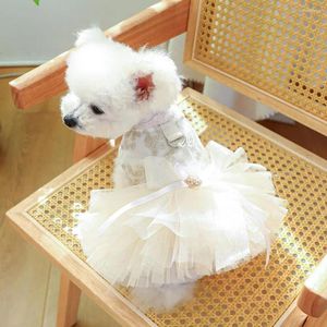 Dog Apparel Dogs Pet Dress Exquisite Embroidery Princess Wedding Fashionable Puppy Cat For Parties Xs-xl