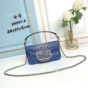 Mässing Vlogoo Rock Inlaid Valentyno Bags Chain Bag Stud Crystal Lady Event Diamond Purse 2024 Mini High Handbag Magnetic Women