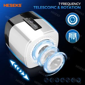 HESEKS Automatic Masturbator 7 Modes Thrusting Rotation Masturbating Penis Electric Vibration Adult Goods Sex Toys for Men 18 240423