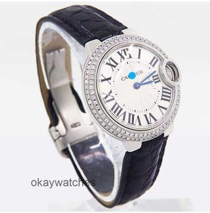 Ratt som arbetar automatiska klockor Carter Womens Watch Blue Balloon 33mm diameter Backset Engelska W6920086