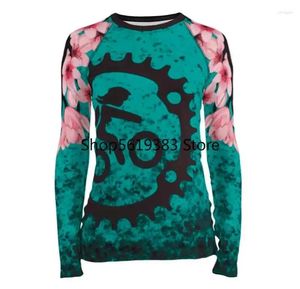 Kurtki wyścigowe damskie odzież rowerowa MTB Koszulka z długim rękawem Downhill Jersey Motocross Tcheathable Sportswear T-shirts