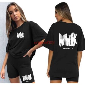 Frauen weiße Hemden Sets Anzug Frauenhemden Trailsanzuiten 2 PCs/Set Young atmable Lady T-Shirt Shorts Set enge Shorts weiche Frauen Top Female Sets jm