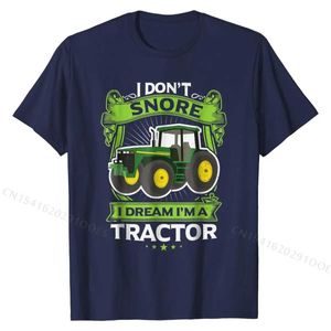 Men's T-Shirts Farmer Snore Dream Tractor T Shirt Farm Cow Country Gift T Funny Top T-shirts Cute Ts Cotton Mens Normal T240425
