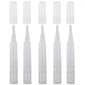 Depolama şişeleri 3 renk 5 parça 5ml seyahat boş bükülme kalem makyajı diy şişe kozmetik konteyner tüp tırnak aracı