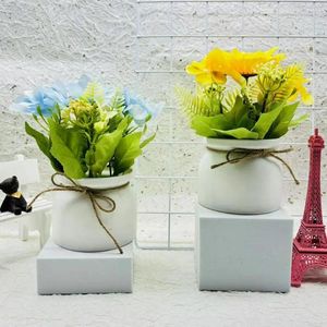 Flores decorativas Plantas artificiais elegantes para decoração de escritório em casa quarto quarto floral quarto quarto