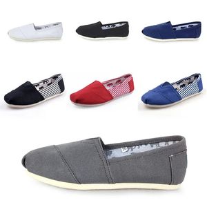 Women Men Large and Size 35-45 Breathable Canvas Flat Shoes Solid Color Soft Leather Linen Shoe 240412 f8dd