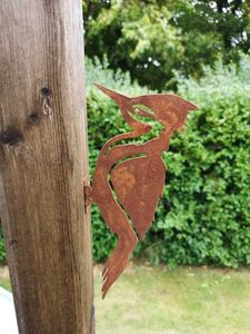 Garden Decorations Rusty Metal Bird Silhouettes Garden Staket Dekor Woodpecker Robin Country Yard Stake Design Art Gardening Decoration Supplies