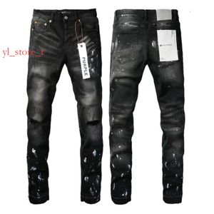 Designermens jeans marca di lusso viola uomo nero dipta strada motivano graffiti danneggiati pantaloni magri pantaloni jeans jeans viola neri 4266