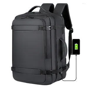Рюкзак 17 -дюймовый ноутбук. Мужчины суммируют водонепроницаемый нейлоновый ноутбук для многофункциональной расширяемой USB -зарядки мужские деловые поездки
