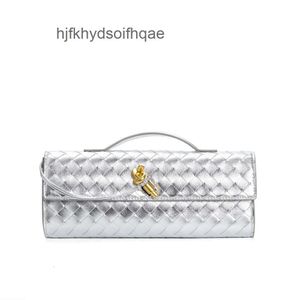 Women Hardware Cross Single Shoulder Clutch Venetas Lock Andiamo Handle 2024 Stick Bag bottegs Fashion Buckle Lady Purse Baguette Woven Bags New Long ZCZT