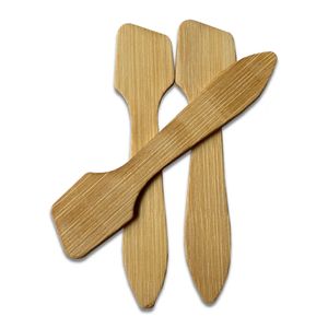 Mini bambu spatula kaşıkları yüz krem ​​kaşık kare bakım güzelliği kozmetik göz kremleri kaşık kozmetik aracı