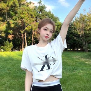 Designer Women's T-shirt Classic Simple Letter Printed Round Neck Short Sleeve Loose Casual Men's and Women's White T-shirt