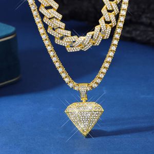 Designer Pendant Necklaces Jewelry Mens Fashionable Temperament Hip-hop Necklace Instagram Style Rock Bouncy Rapper Cuban Chain