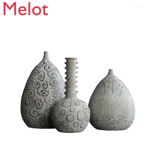 Vase Nordic Creative Master Design Handmade Ceramic Floor Ardixe Vase Ornaments Art Home Decorationsリビングルームの装飾