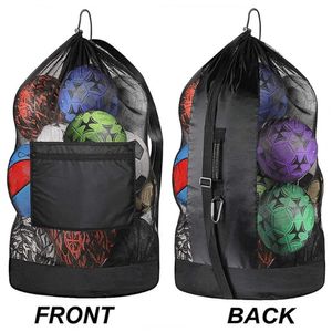 Mesh Soccer Ball Bag Load-bearing With Drawstring for Soccer Ball Basketball Volleyball Baseball Water Sports Dropship 240415