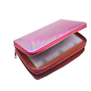 Art 216 Slots Nail Art Stamping Plate Supply Organizer,Rainbow Stamping Plate Holder Case,for Round Square Rectangular Nail Stencils