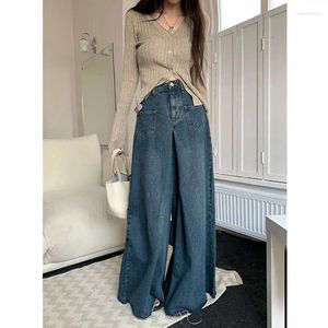 Damskie dżinsy Y2K Style moda streetwear Summer Woman Pants Vintage workowate kobiety wysokie talia szerokopasmowe spodnie nogawki duże ubranie