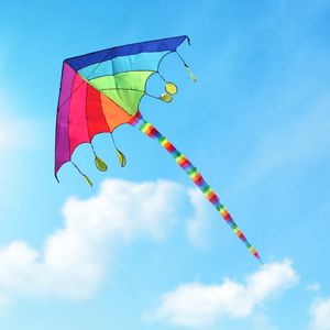 YongJian Rainbow Umbrella Kite Easy to fly Delta Kites for adults or kids Outdoor toy birthday gift with 100m kite line 240419