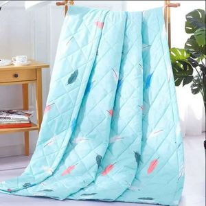 Summer Cotton Quilts Thin Air-conditioning Comforter Soft Breathable Office Nap Blanket Quilted Bed Covers and Bedspreads 240424