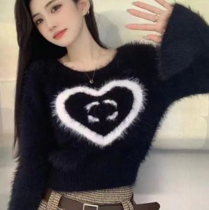 Kvinnors tröjor Autumn New Casual Fashion Luxury Brand CC Short Sweater Women Designer Drop Delivery Apparel Clothing DH7MR