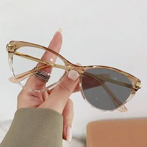 Sonnenbrillen Frames 2024 Modepersönlichkeit pochromisch Anti-Blau-Lichtbrillen Trend Schnittkantenmarke Brille Luxus-Katzen-Augen-Augenrahmen