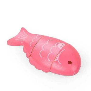 Bath Bath Toys New Montessori Simulação Animal Play Magnetic House Fish Camarão Crab Shelling Shelling Sashimi Baking Toy Toy Wooden Educational Toys