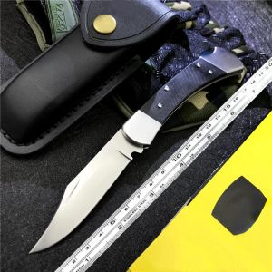 Bk 110 Classic Folding Pocket Knife Outdoor Tactical D2 Steel Blade G10 / Wood Handle Self-defense EDC Tool Camping Knife