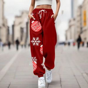 Pantaloni da donna Donne Corea Canci di High Street Print Natali