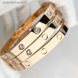 Designer Screw Bracelet Fashion Jewelry Bangle Rose Gold Sier Titanium Steel Diamond Bangles Nail Bracelets for Men Women 17 18 19 20 Size
