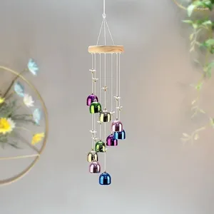 Decorative Figurines 2024 Multi Functional Rotating Metal Wind Chime Pendant Decoration Creative Home Door Bell Wall Hanging LF220