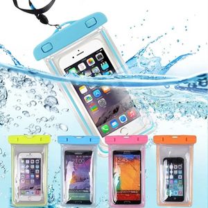 Caschetto per la custodia del telefono impermeabile per la deriva da bagno immersioni da nuoto cover per sacchetto asciutto per il telefono Sports Beach Pool Skiing 6 pollici 240426