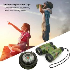 Telescope Kids Games Outdoor Games Funny Child Travel dobrável Aparência realista de presentes educacionais com bússola Toys divertidos de bússola