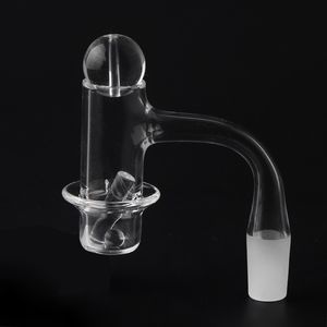 Full weld Halo quartz banger nail beveled edge Female/Male Joint with 20mm OD cap 6mm Quartz Terp Pearls and Solid Terp Pillars for bong dab oil rigs