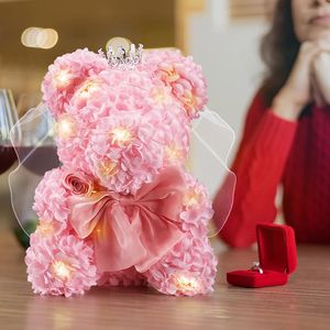  Yapay Çiçek Oyuncak Ayı İdeal Anneler Hediyesi Onun Sürpriz için Bu Ebedi Hydrengea Bear için Gün Doğumları Valentine 240418