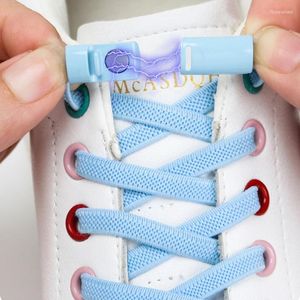 Части для обуви плетения плоские шнурки блокировки без шнурков.