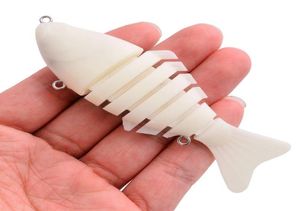 10cm 14g não pintados SwimBait Lure Multi -articulado Fish WobBlers realista de pesca em branco de 7 segmentos de pesca de segmento Tackle