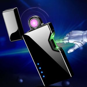 Windproof Vortex Arc Laser Plasma Lighter Metal USB Electronic Rechargeable Encendedor Gift Less Flameless Igniter