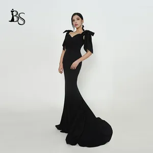 Party Dresses Baisha Black Evening Dress Elegant Women Mermaid Gown Host Gala Performance Banquet Long Skirt H281 Vestidos De Fiesta